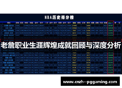 老詹职业生涯辉煌成就回顾与深度分析 老詹职业生涯辉煌成就回顾与深度分析
